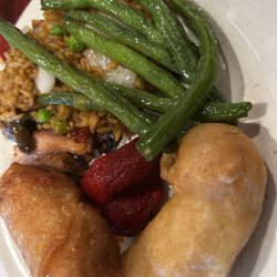 Peking Garden Buffet - First plate. I'm so in love with the green beans!