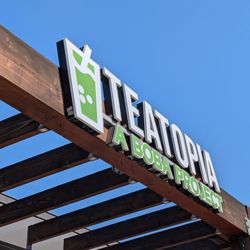 Teatopia - Signage above the front door