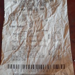 Sheetz - Mine and my wife's order