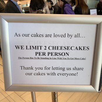 Uncle Tetsu - 2/2019 - still limit 2 cheesecake per person - Desserts Near Me - San Mateo, California Uncle Tetsu - 2/2019 - still limit 2 cheesecake per person - Desserts Near Me - San Mateo, California