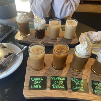 Common Grounds Coffeehouse - Coffee flight, Banana blueberry load - Desserts Near Me - Oaklyn, New Jersey Common Grounds Coffeehouse - Coffee flight, Banana blueberry load - Desserts Near Me - Oaklyn, New Jersey