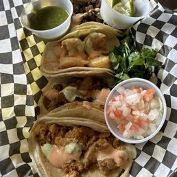 Each of the tacos Each of the tacos