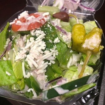 Victor's Kafe - Salad as part of the gyro plate. - Greek Near Me - Poway, California