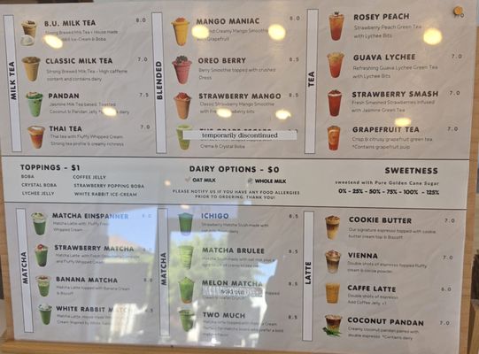 Menu photo 1 Boba Unit Cafe Roseville, CA