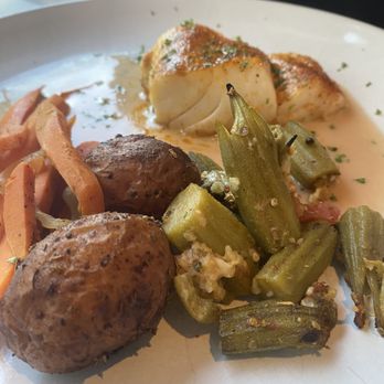 Brave New Restaurant - Cod and vegetables - New American Near Me - Little Rock, Arkansas Brave New Restaurant - Cod and vegetables - New American Near Me - Little Rock, Arkansas