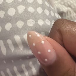 One of the multiple cracked nails. I got my nails done last Saturday.