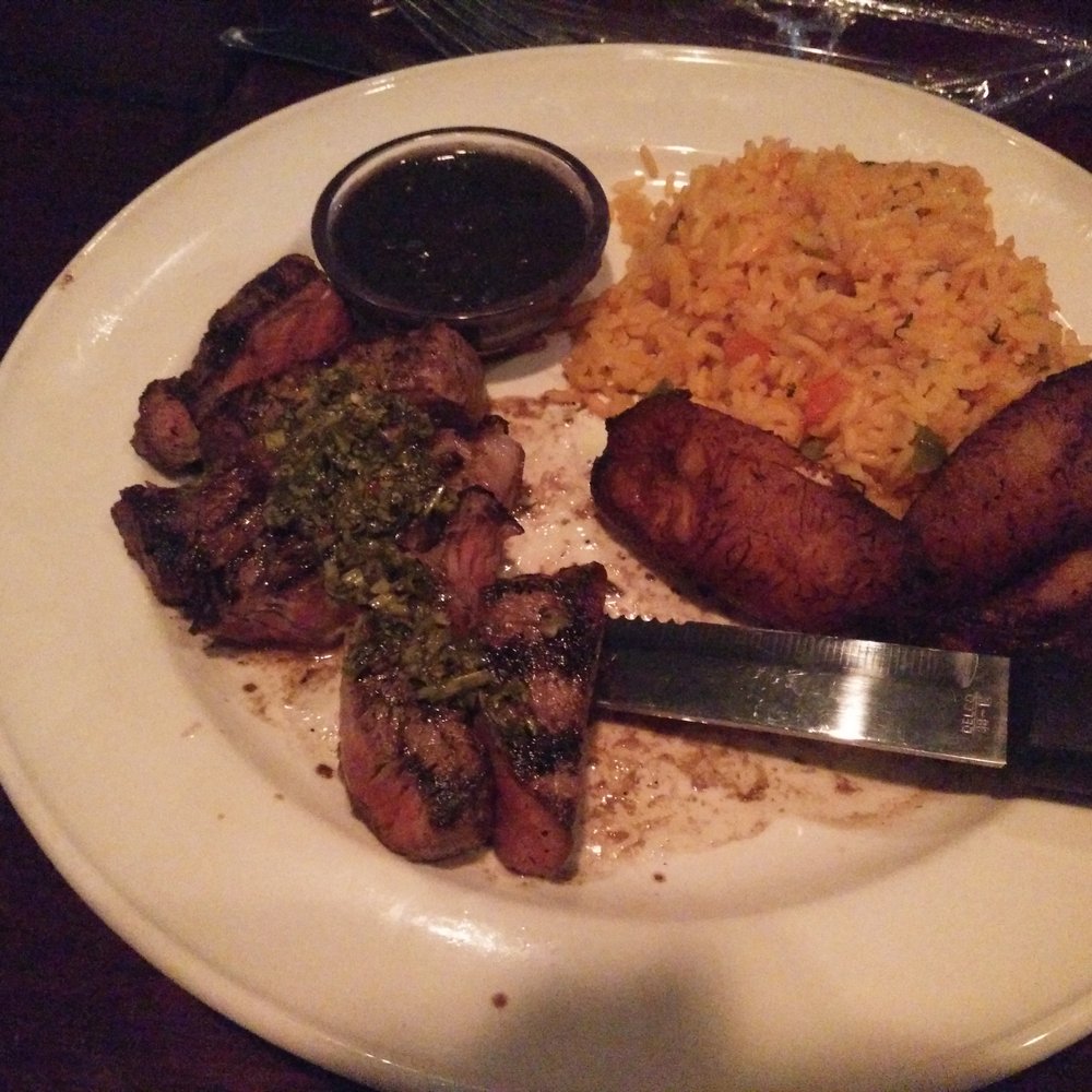 Bahama Breeze - Churrasco with black beans, rice, and sweet plantains. - Caribbean Near Me - Duluth, Georgia Bahama Breeze - Churrasco with black beans, rice, and sweet plantains. - Caribbean Near Me - Duluth, Georgia