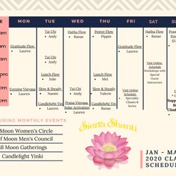Sierra Shanti Studio - Up to date class schedule can be found on sierrashanti.com