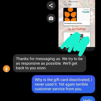 Rice Mediterranean Kitchen - aaaaand now they canceled the gift card because I didn't delete my reviews. Shady. - Mediterranean Near Me - Miami, Florida