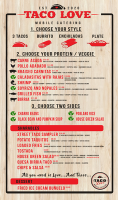 Menu photo 5 Taco Love Mobile Catering San Diego, CA Menu photo 5 Taco Love Mobile Catering San Diego, CA