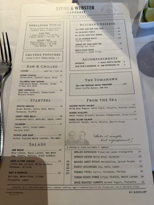 Menu photo 6 Stone & Webster Chophouse Savannah, GA