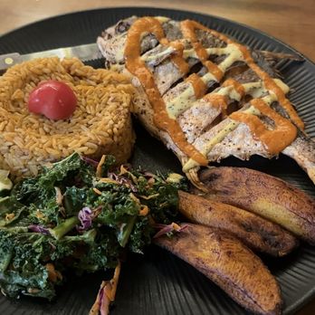 Akadi PDX - Jolof plate with Pompano as my protein - African Near Me - Portland, Oregon Akadi PDX - Jolof plate with Pompano as my protein - African Near Me - Portland, Oregon