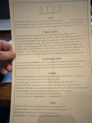 Menu photo 1 2120 Seattle, WA