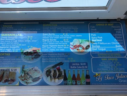 Menu photo 3 Tacos Jalisco Benicia, CA
