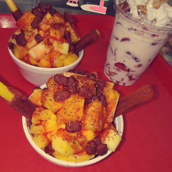 Michoacana Delights - 2 small mangoneadas & fresas con crema  Ashley's the best!! - Ice Cream & Frozen Yogurt Near Me - Los Angeles, California