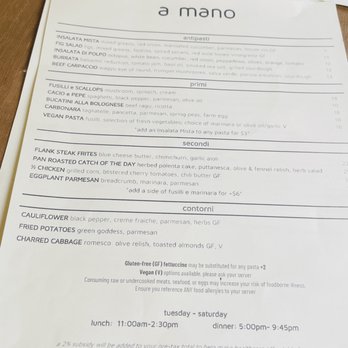 a mano - Italian Near Me - Atlanta, Georgia