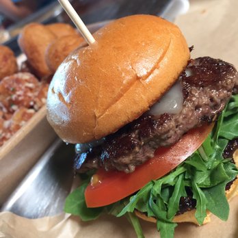 Burger Bench - Slider w/ Fig Jam and Truffle Parm Tots and Mini Corn Dogs. - American Near Me - Escondido, California