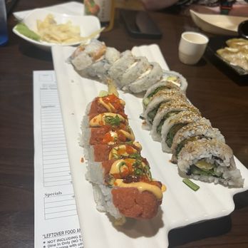 Sushi Katsu - Hot Night, Philadelphia Roll, Vegetable Tempura Roll - Sushi Bars Near Me - Lakewood, Colorado Sushi Katsu - Hot Night, Philadelphia Roll, Vegetable Tempura Roll - Sushi Bars Near Me - Lakewood, Colorado