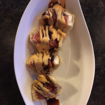 Wasabi Sushi - Stuffed mushroom with spicy tuna and crap meat - Japanese Near Me - Boise, Idaho Wasabi Sushi - Stuffed mushroom with spicy tuna and crap meat - Japanese Near Me - Boise, Idaho