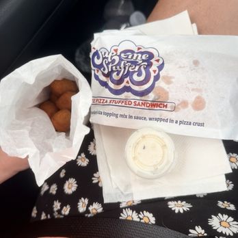 Beacon Drive Inn - White cheddar bites and pizza pocket with ranch - New American Near Me - Muskogee, Oklahoma Beacon Drive Inn - White cheddar bites and pizza pocket with ranch - New American Near Me - Muskogee, Oklahoma