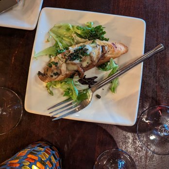 The Wine Bistro - Half of happy hour bruschetta (sorry, we were hungry ) - Wine Bars Near Me - Upper Arlington, Ohio