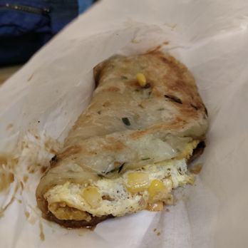 Sunny Taiwanese Breakfast - Cheese and corn danbing (w scallion pancake wrap) - Breakfast & Brunch Near Me - Toronto, Ontario