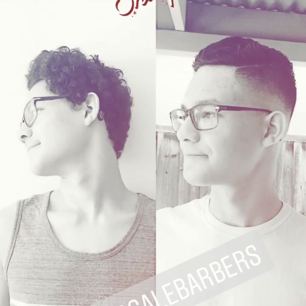 Grayscale Barbershop - Bald drop fade, line up. - Barbers Near Me - San Jose , California Grayscale Barbershop - Bald drop fade, line up. - Barbers Near Me - San Jose , California