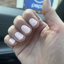 Nail polish left behind on my skin...guess her scraping it off with her nail didn't quite get the job done