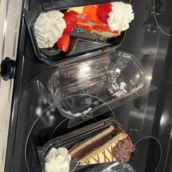 The Cheesecake Factory - Strawberry cheesecake and 30th Anniversary Chocolate Cake Cheesecake - New American Near Me - Tampa, Florida