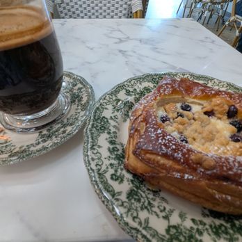 Florentin Bakery - Blueberry sweet cheese danish w/ Turkish coffee - Bakeries Near Me - Hollywood, Florida Florentin Bakery - Blueberry sweet cheese danish w/ Turkish coffee - Bakeries Near Me - Hollywood, Florida