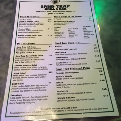 Menu photo 1 Sand Trap Grill & Bar North Royalton, OH Menu photo 1 Sand Trap Grill & Bar North Royalton, OH