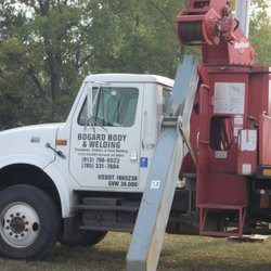 Bogard Body & Welding - Boom truck crane , mobile field welding, steel fabrication. and all types of custom railings.