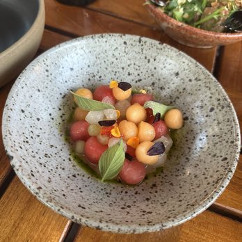 Bear at Stanly Ranch - Melon balls! Wow this was good. Flor and aromatic. - New American Near Me - Napa, California Bear at Stanly Ranch - Melon balls! Wow this was good. Flor and aromatic. - New American Near Me - Napa, California