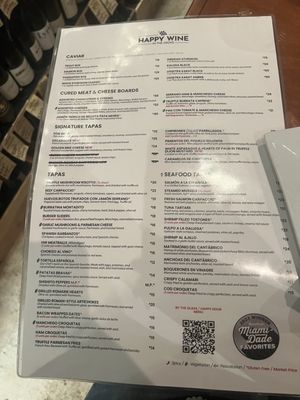 Menu photo 2 Happy Wine in the Grove Miami, FL Menu photo 2 Happy Wine in the Grove Miami, FL