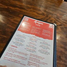 Menu page for Appetizers Plates & Burritos Menu page for Appetizers Plates & Burritos