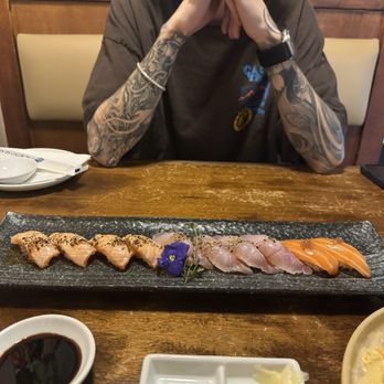 Tsukiyo Sushi - Aburi salmon, albacore, salmon nigir - Sushi Bars Near Me - Westminster, California Tsukiyo Sushi - Aburi salmon, albacore, salmon nigir - Sushi Bars Near Me - Westminster, California