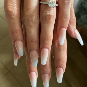 First Nails - Coffin ombré nails - Nail Salons Near Me - Rio Rancho, New Mexico