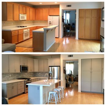 Kitchen Cabinets Express - Before-Top After-Bottom - General Contractors Near Me - Buena Park, California Kitchen Cabinets Express - Before-Top After-Bottom - General Contractors Near Me - Buena Park, California