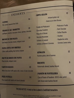 Menu photo 1 Paola's Osteria New York, NY Menu photo 1 Paola's Osteria New York, NY