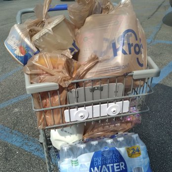Kroger - a shopping cart full of bottled water - Grocery Near Me - South Charleston, West Virginia