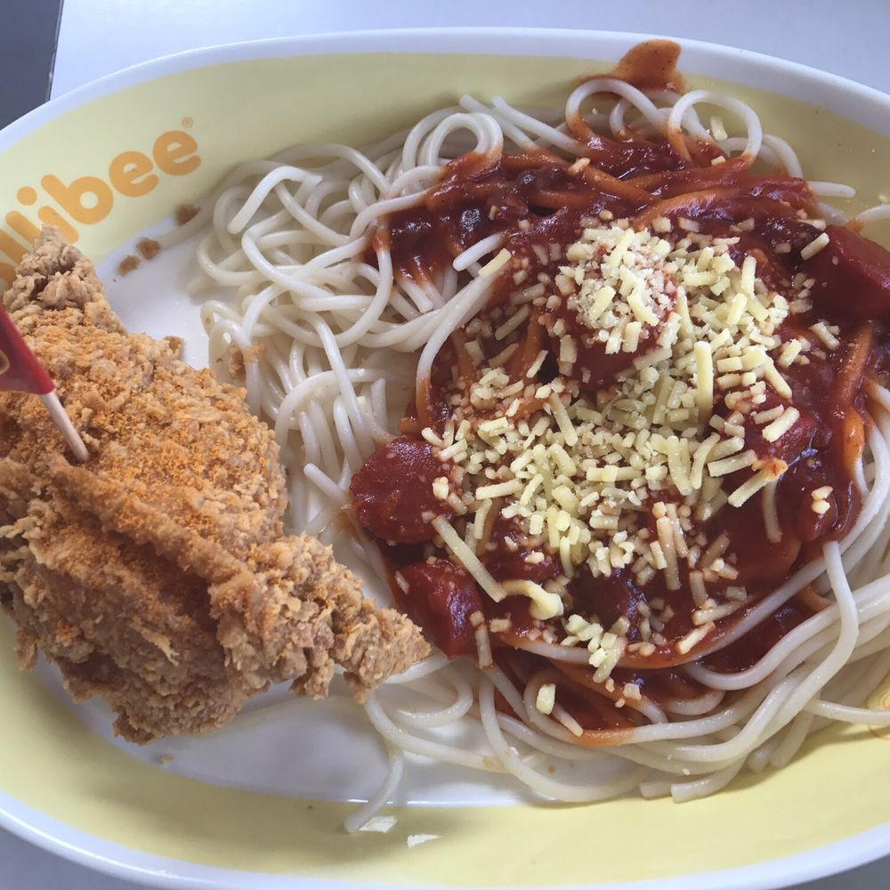 Jollibee - Chicken and spaghetti - Fast Food Near Me - Manila, NCR