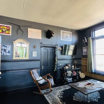 The Black Monarch Hotel - A portion of the Nikola Tesla room (no pictured the double queen beds behind me) - Hotels Near Me - Victor, Colorado The Black Monarch Hotel - A portion of the Nikola Tesla room (no pictured the double queen beds behind me) - Hotels Near Me - Victor, Colorado