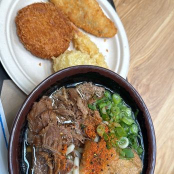 Sanukiseimen Mugimaru - Beef udon and tempura - Japanese Near Me - Costa Mesa, California Sanukiseimen Mugimaru - Beef udon and tempura - Japanese Near Me - Costa Mesa, California