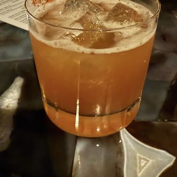 Stone & Webster Chophouse - Salted Pecan Old Fashioned. Very good. Lots of flavors - Steakhouses Near Me - Savannah, Georgia