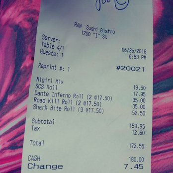 Raw Sushi Bistro - Need more people to help at this place .... Was not happy with quality of sushi - Sushi Bars Near Me - Modesto, California Raw Sushi Bistro - Need more people to help at this place .... Was not happy with quality of sushi - Sushi Bars Near Me - Modesto, California