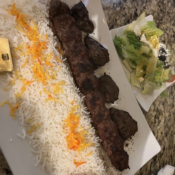 Naara Cafe - Soltani Plate (one Koobideh and one Beef) - Middle Eastern Near Me - San Antonio, Texas