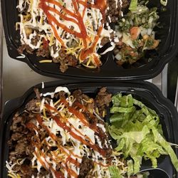 Ya Hala - Chop cheese over fries mix cheese M1. Chopped Cheese Plate