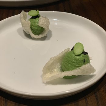 S.K.Y. - Edamame mousse crackers - New American Near Me - Chicago, Illinois