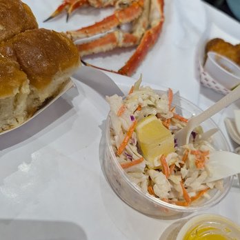 Tracy's King Crab Shack - Coleslaw is lightly dressed and fresh! - Seafood Near Me - Juneau, Alaska Tracy's King Crab Shack - Coleslaw is lightly dressed and fresh! - Seafood Near Me - Juneau, Alaska