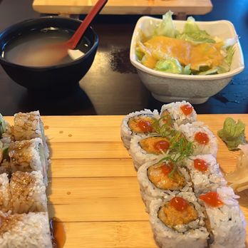 Sushi Q6 Normandy - Yellowtail spicy roll and shrimp tempura - Sushi Bars Near Me - Ellicott City, Maryland Sushi Q6 Normandy - Yellowtail spicy roll and shrimp tempura - Sushi Bars Near Me - Ellicott City, Maryland